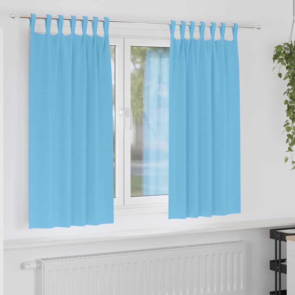 Vidaxl Verdunkelungsvorhänge mit Ringen 2 Stück Hellblau 175 x 140 cm