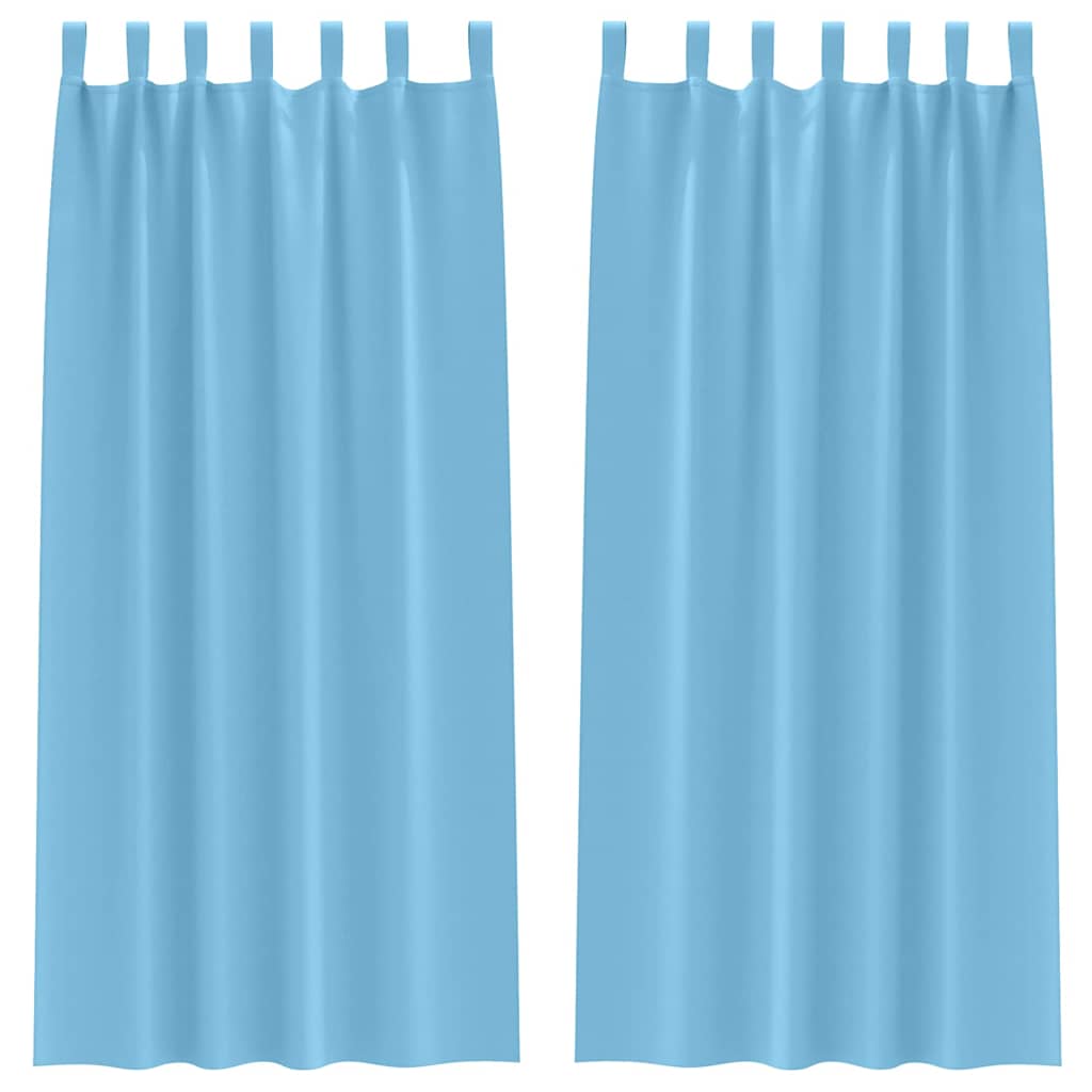 Vidaxl Verdunkelungsvorhänge mit Ringen 2 Stück Hellblau 245 x 140 cm