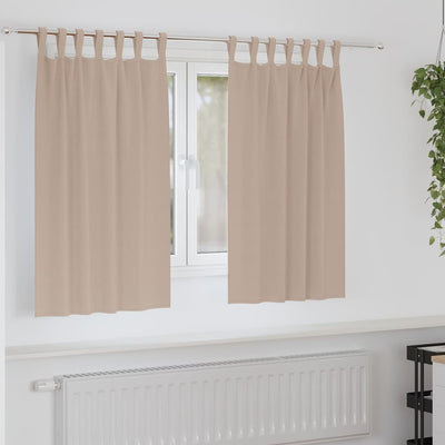 VidaXL Verdunkelungsvorhänge mit Ringen 2 Stück Taupe 140 x 140 cm