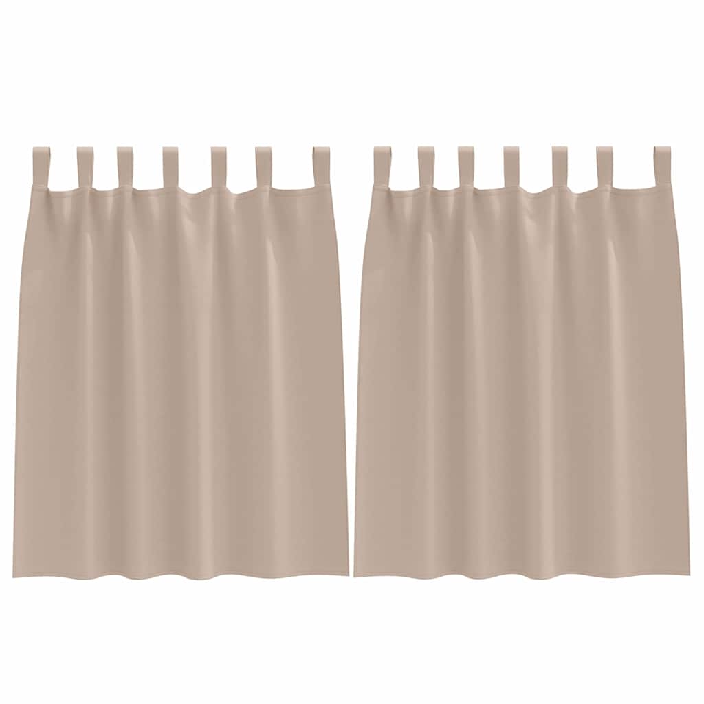 VidaXL Verdunkelungsvorhänge mit Ringen 2 Stück Taupe 140 x 140 cm