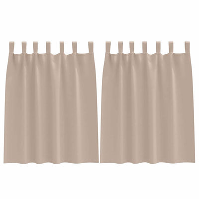 VidaXL Verdunkelungsvorhänge mit Ringen 2 Stück Taupe 140 x 140 cm