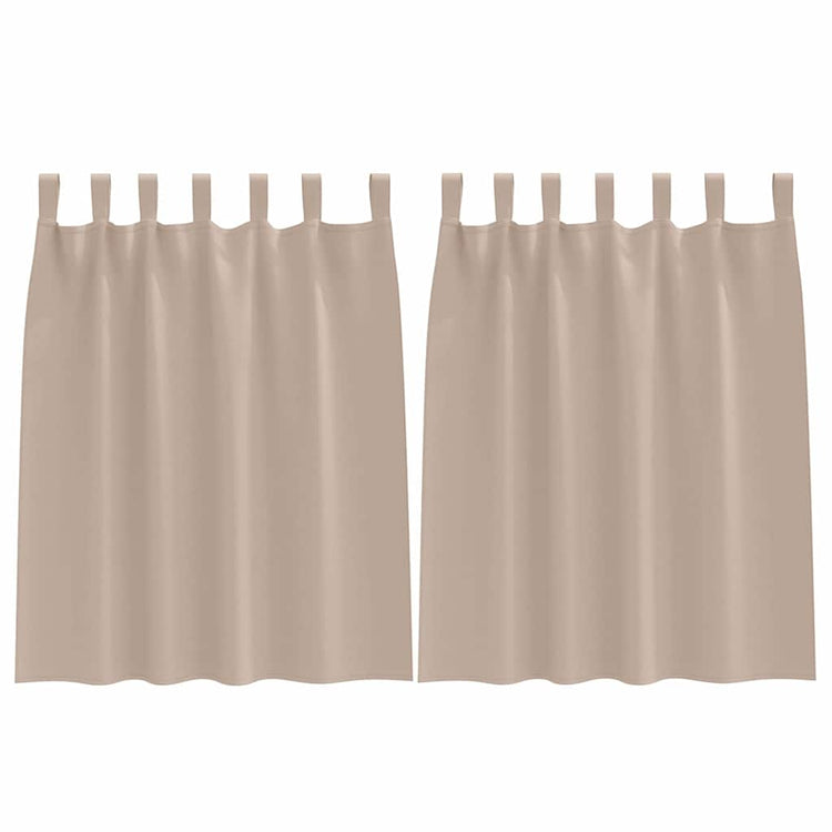 VidaXL Verdunkelungsvorhänge mit Ringen 2 Stück Taupe 140 x 140 cm