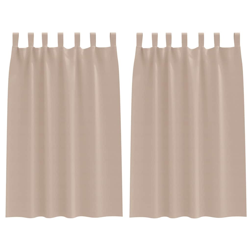 VidaXL Verdunkelungsvorhänge mit Ringen 2 Stück Taupe 175 x 140 cm