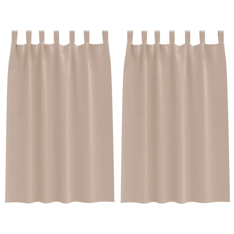 VidaXL Verdunkelungsvorhänge mit Ringen 2 Stück Taupe 175 x 140 cm