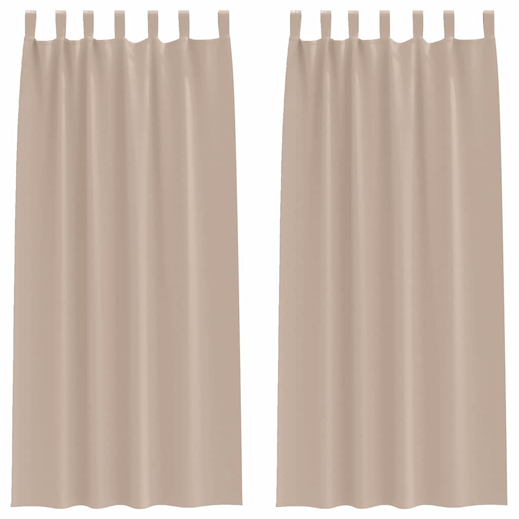 Vidaxxl Verdunkelungsvorhänge mit Ringen 2 Stück Taupe 225 x 140 cm