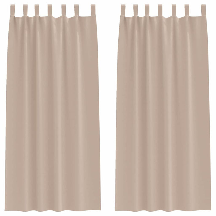 VidaXL Verdunkelungsvorhänge mit Ringen 2 Stück Taupe 260 x 140 cm