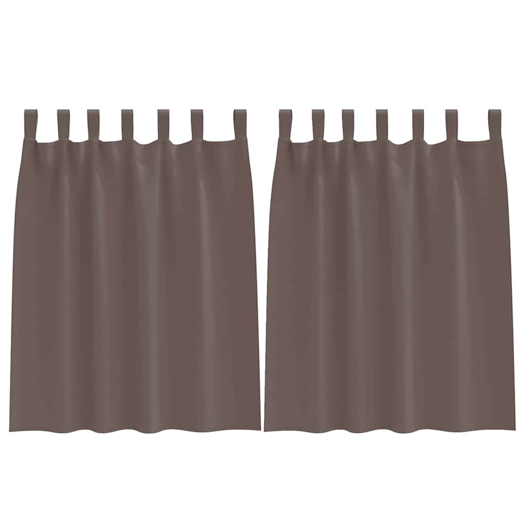 Vidaxl Verdunkelungsvorhänge mit Ringen 2 Stück dunkelbraun 140 x 140 cm