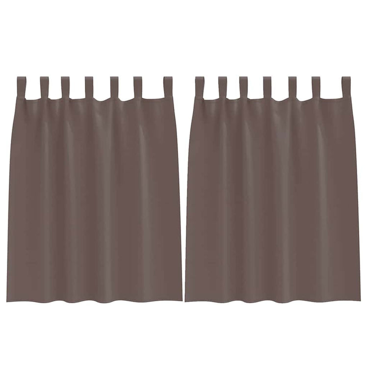 Vidaxl Verdunkelungsvorhänge mit Ringen 2 Stück dunkelbraun 140 x 140 cm