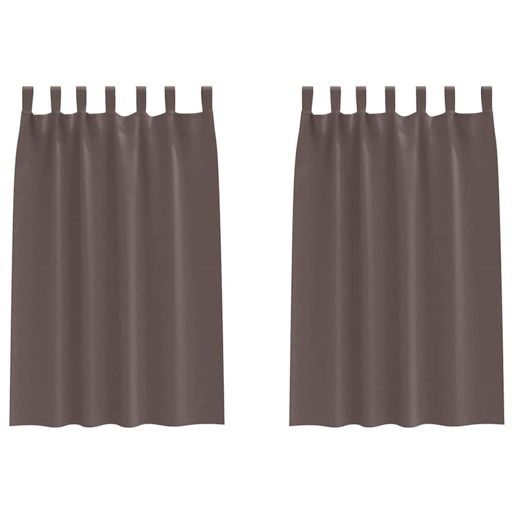 Vidaxl Verdunkelungsvorhänge mit Ringen 2 Stück dunkelbraun 175 x 140 cm
