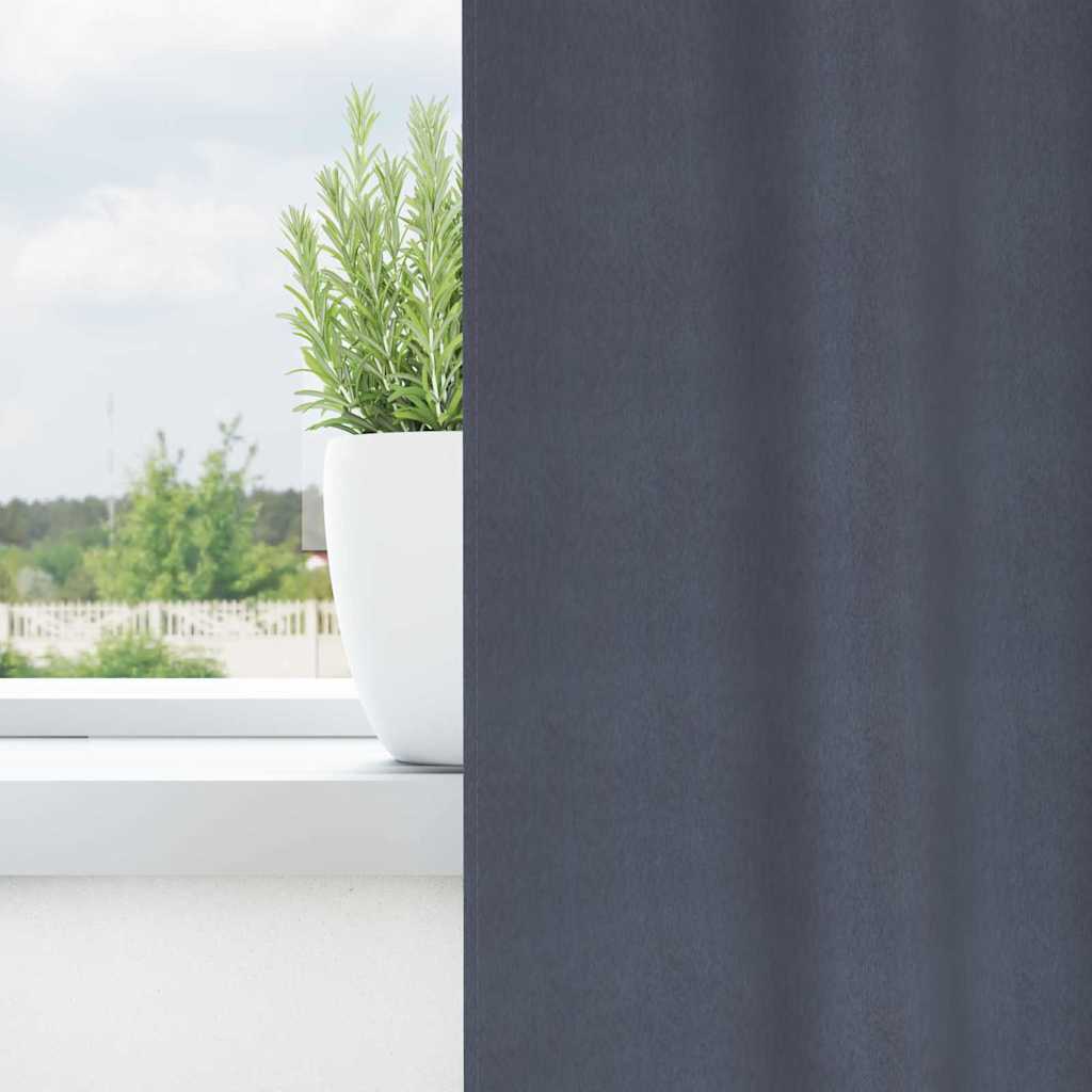 Vidaxl Verdunkelungsvorhänge mit Ringen 2 Stück Anthrazit 140 x 140 cm