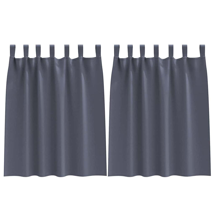 Vidaxl Verdunkelungsvorhänge mit Ringen 2 Stück Anthrazit 140 x 140 cm