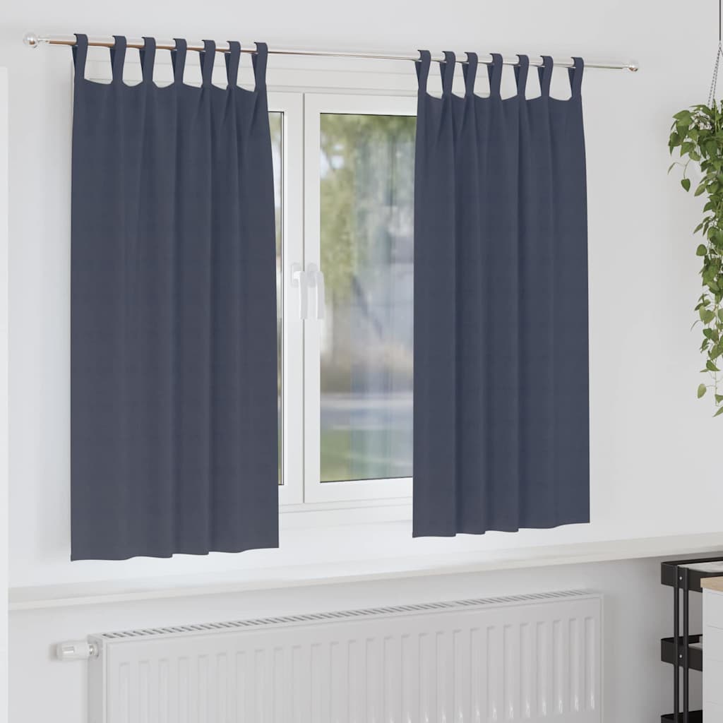 Vidaxl Verdunkelungsvorhänge mit Ringen 2 Stück Anthrazit 175 x 140 cm