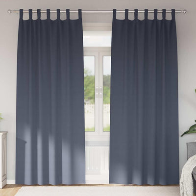 Vidaxl Verdunkelungsvorhänge mit Ringen 2 Stück Anthrazit 225 x 140 cm