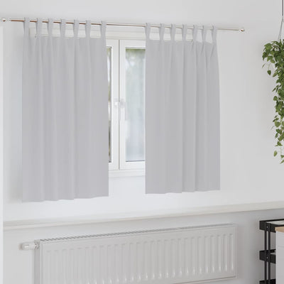VidaXL Verdunkelungsvorhänge mit Ringen 2 Stück Hellgrau 140 x 140 cm