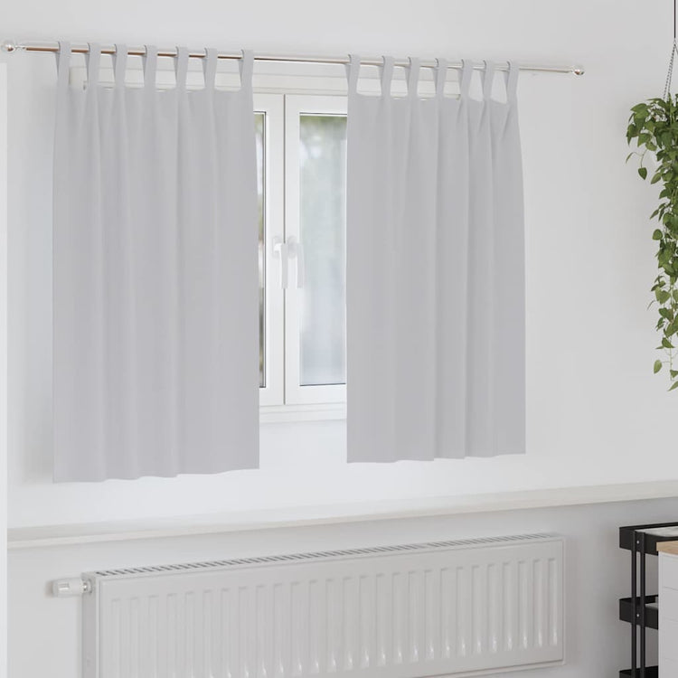 VidaXL Verdunkelungsvorhänge mit Ringen 2 Stück Hellgrau 140 x 140 cm