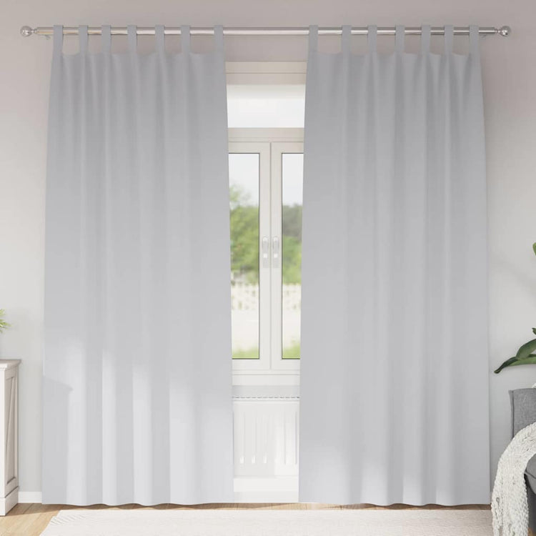Vidaxl Verdunkelungsvorhänge mit Ringen 2 Stück hellgrau 260 x 140 cm