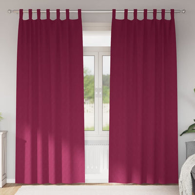 VidaXL Verdunkelungsvorhänge mit Ringen 2 Stück Weinrot 260 x 140 cm