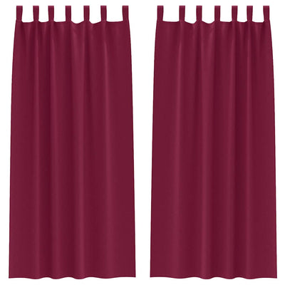 VidaXL Verdunkelungsvorhänge mit Ringen 2 Stück Weinrot 260 x 140 cm
