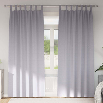 VidaXL Verdunkelungsvorhänge mit Ringen 2 Stück Metallgrau 245 x 140 cm