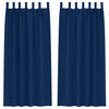 Vidaxl Verdunkelungsvorhänge mit Ringen 2 Stück dunkelblau 245 x 140 cm
