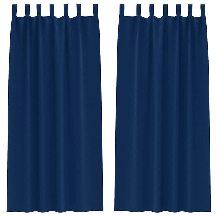 Vidaxl Verdunkelungsvorhänge mit Ringen 2 Stück dunkelblau 245 x 140 cm