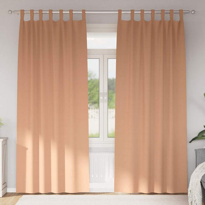 Vidaxl Verdunkelungsvorhänge mit Ringen 2 Stück hellbraun 245 x 140 cm