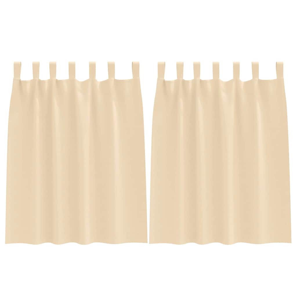 Vidaxl Verdunkelungsvorhänge mit Ringen 2 Stück Creme 140 x 140 cm