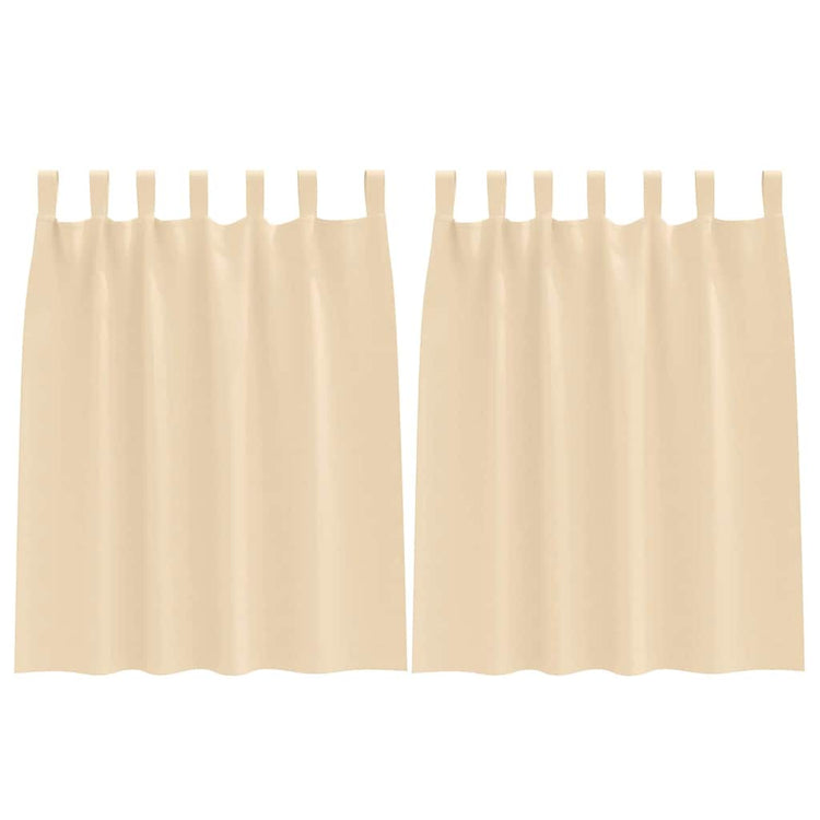 Vidaxl Verdunkelungsvorhänge mit Ringen 2 Stück Creme 140 x 140 cm