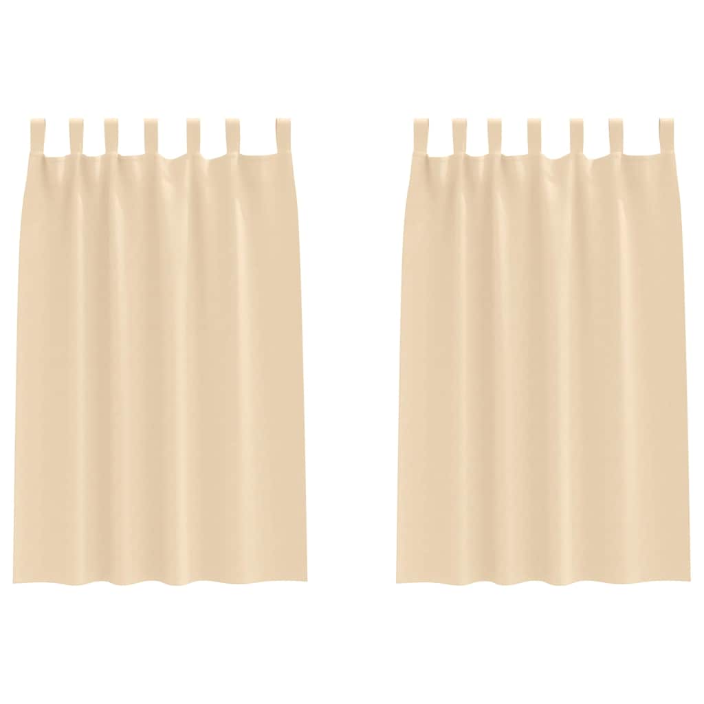 Vidaxxl Verdunkelungsvorhänge mit Ringen 2 Stück Creme 175 x 140 cm