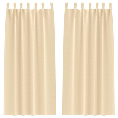 VidaXL Verdunkelungsvorhänge mit Ringen 2 Stück Creme 225 x 140 cm