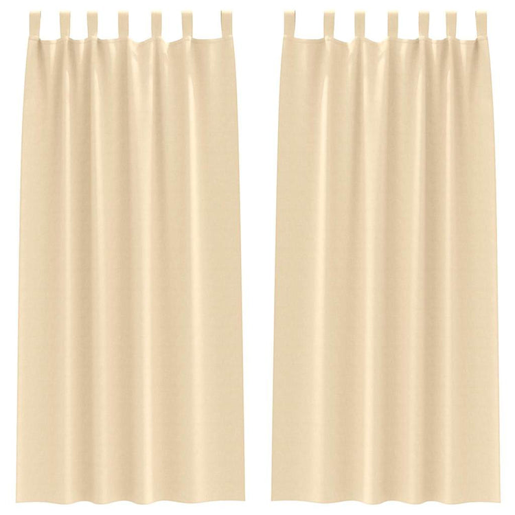 VidaXL Verdunkelungsvorhänge mit Ringen 2 Stück Creme 225 x 140 cm
