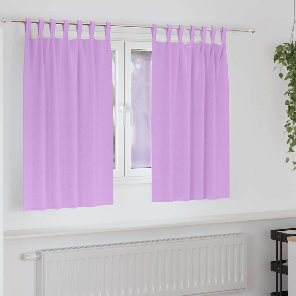 Vidaxl Verdunkelungsvorhänge mit Ringen 2 Stück lila 140 x 140 cm