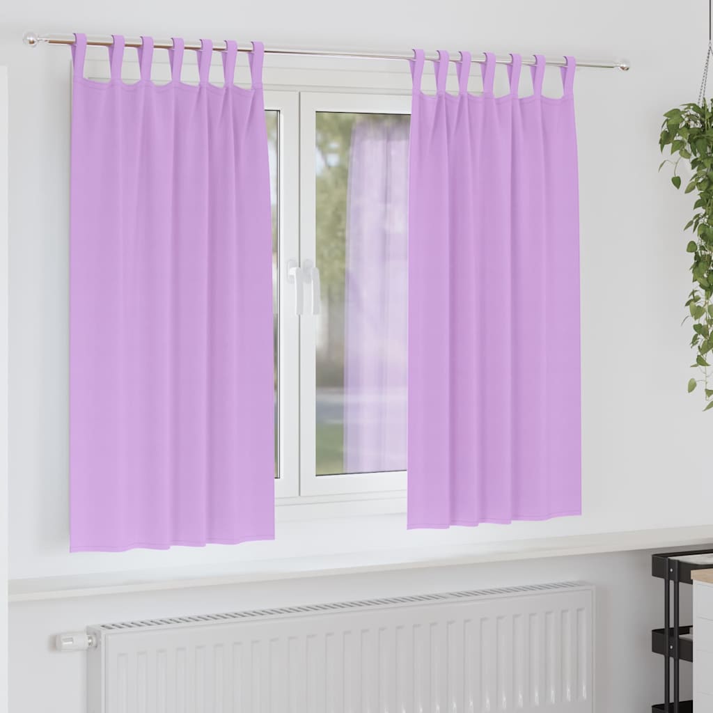 Vidaxl Verdunkelungsvorhänge mit Ringen 2 Stück Lila 175 x 140 cm