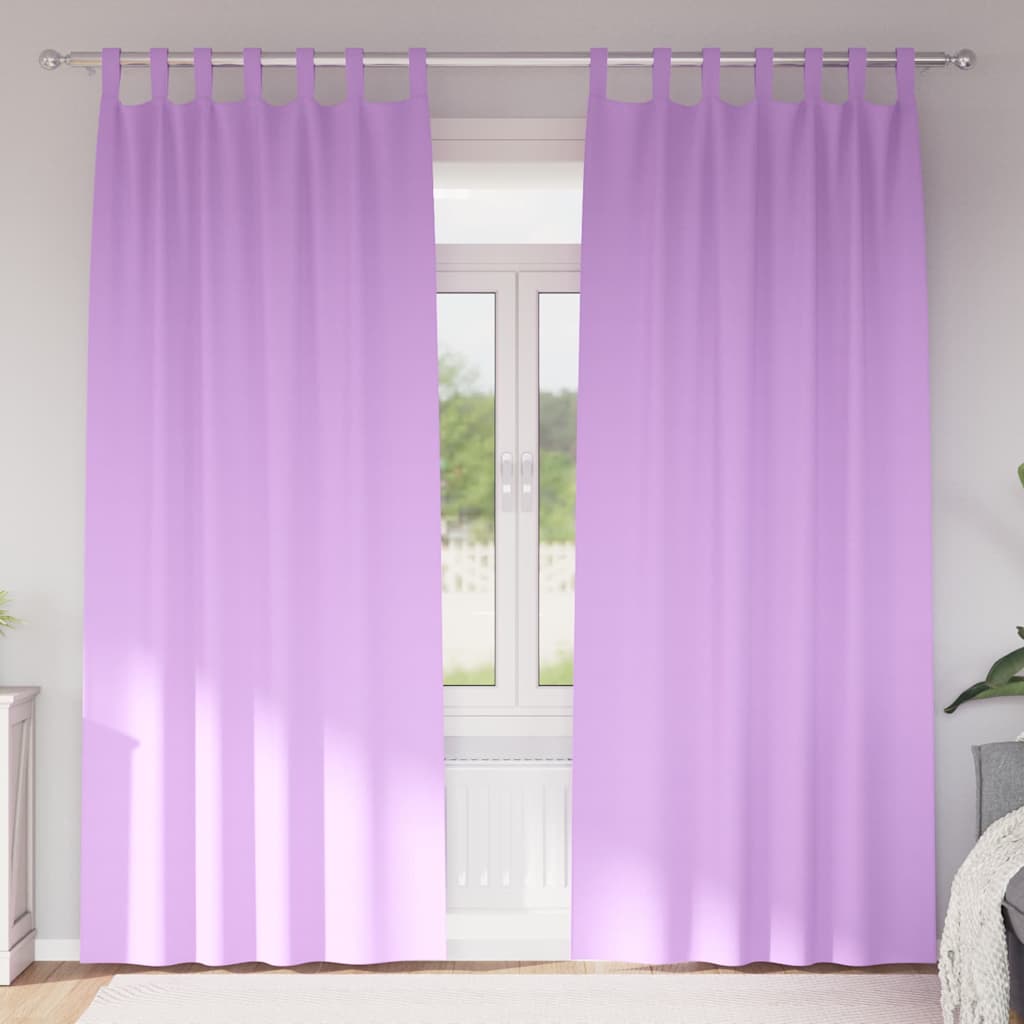 Vidaxl Verdunkelungsvorhänge mit Ringen 2 Stück lila 245 x 140 cm