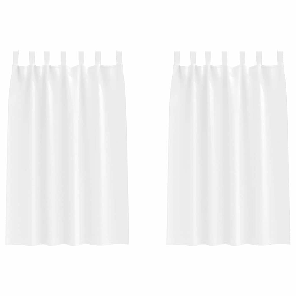 Vidaxxl Verdunkelungsvorhänge mit Ringen 2 Stück reinweiß 175 x 140 cm