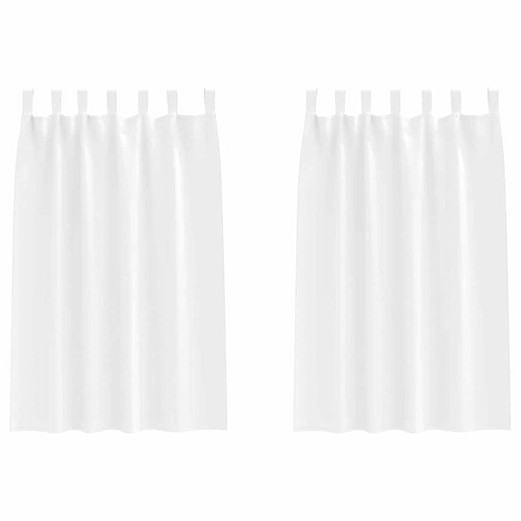 Vidaxxl Verdunkelungsvorhänge mit Ringen 2 Stück reinweiß 175 x 140 cm