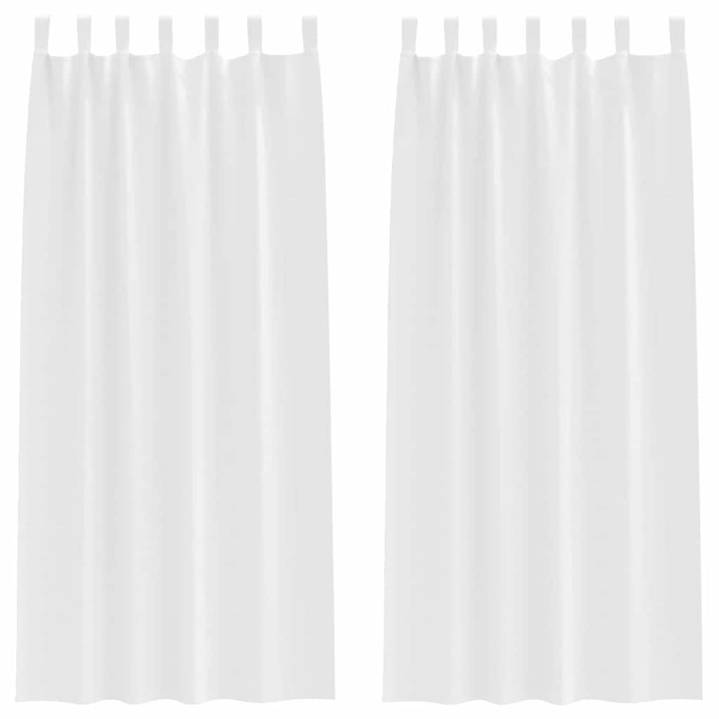 VidaXL Verdunkelungsvorhänge mit Ringen 2 Stück reinweiß 245 x 140 cm