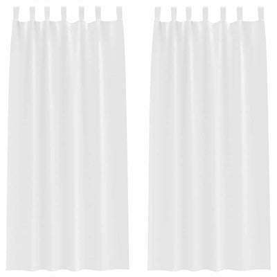 VidaXL Verdunkelungsvorhänge mit Ringen 2 Stück reinweiß 245 x 140 cm