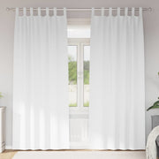 Vidaxxl Verdunkelungsvorhänge mit Ringen 2 Stück reinweiß 260 x 140 cm - afbeelding 1