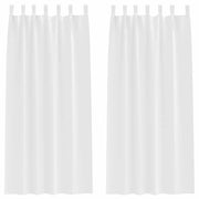 Vidaxxl Verdunkelungsvorhänge mit Ringen 2 Stück reinweiß 260 x 140 cm - afbeelding 2
