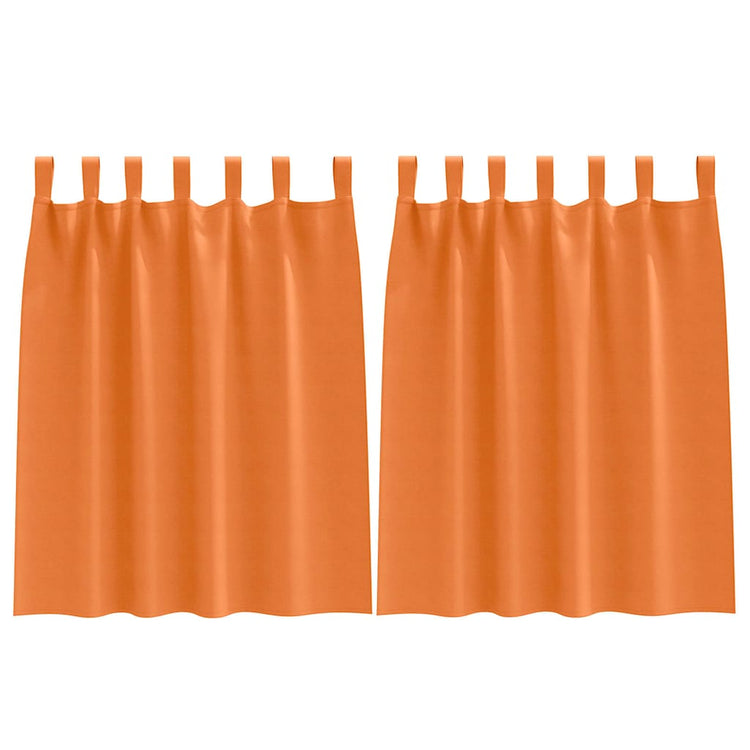 VidaXL Verdunkelungsvorhänge mit Ringen 2 Stück leuchtend orange 140 x 140 cm