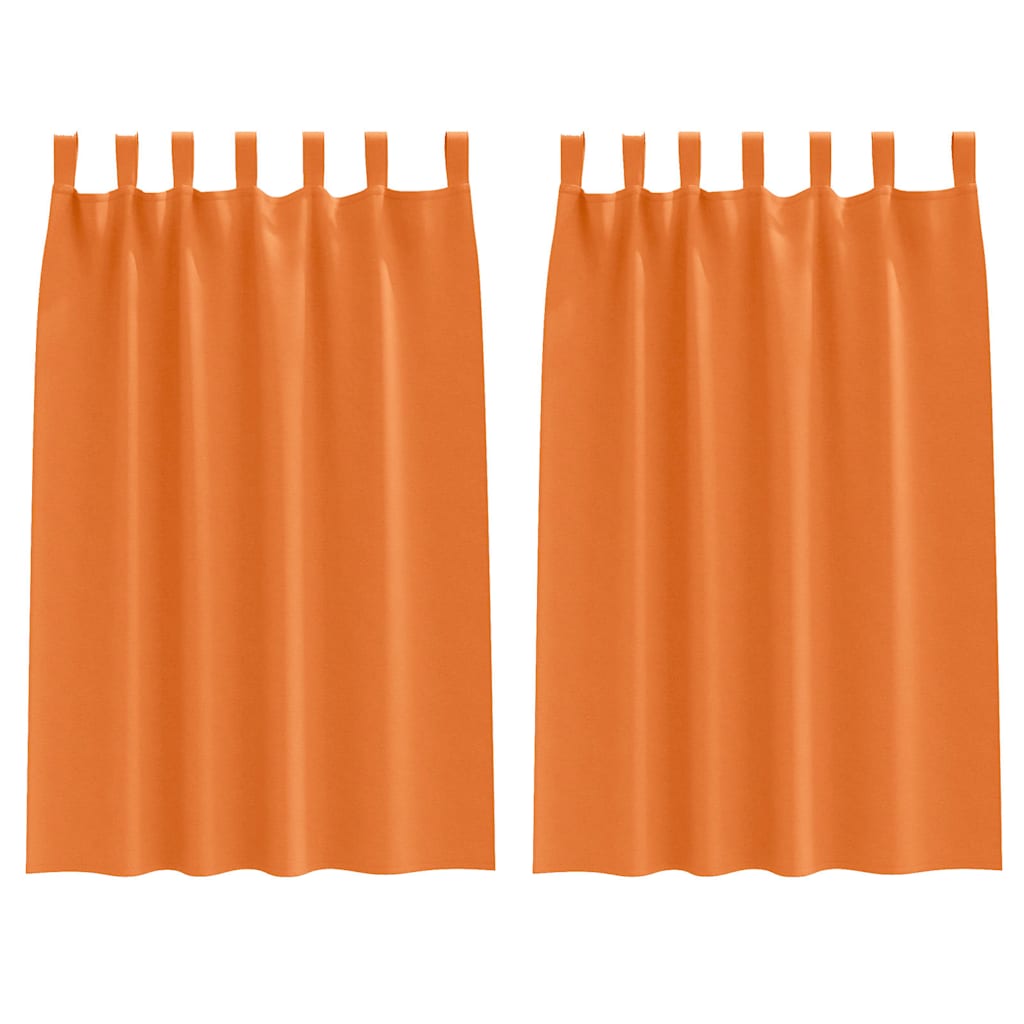 VidaXL Verdunkelungsvorhänge mit Ringen 2 Stück leuchtend orange 175 x 140 cm