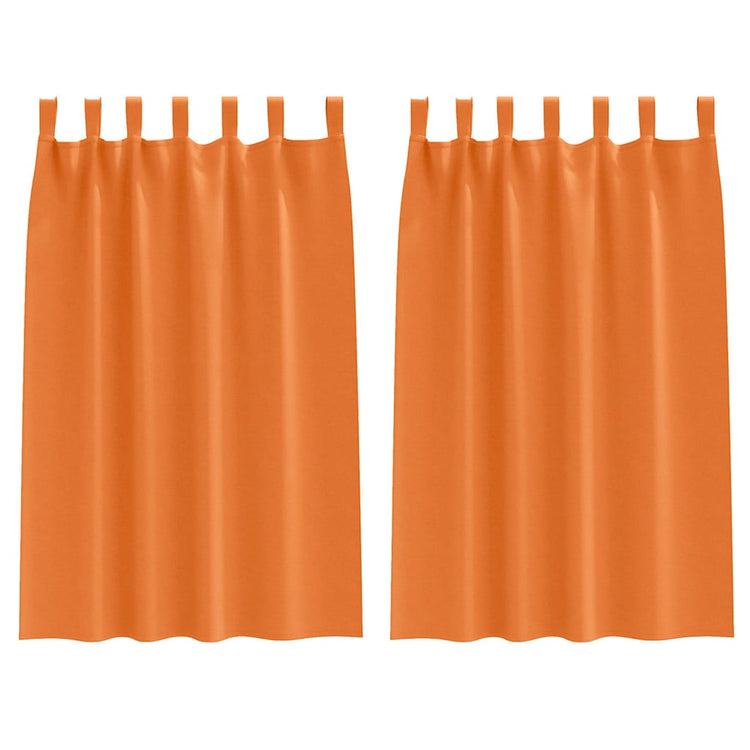 VidaXL Verdunkelungsvorhänge mit Ringen 2 Stück leuchtend orange 175 x 140 cm
