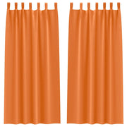 Vidaxxl Verdunkelungsvorhänge mit Ringen 2 Stück leuchtend orange 225 x 140 cm - afbeelding 2