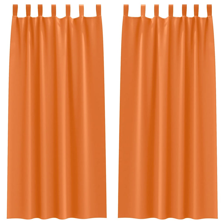 VidaXL Verdunkelungsvorhänge mit Ringen 2 Stück leuchtend orange 245 x 140 cm