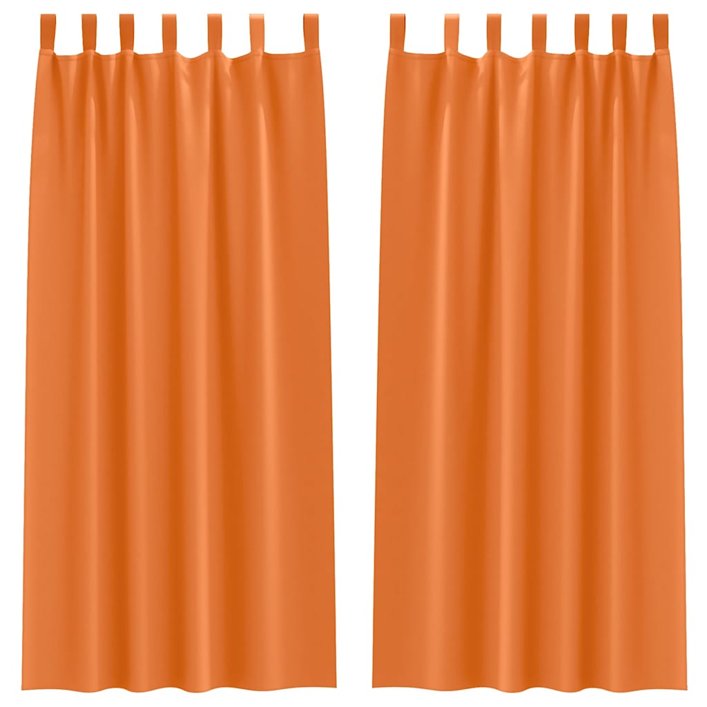 VidaXL Verdunkelungsvorhänge mit Ringen 2 Stück leuchtend orange 260 x 140 cm