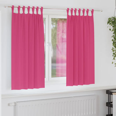 Vidaxl Verdunkelungsvorhänge mit Ringen 2 Stück leuchtend rosa 175 x 140 cm