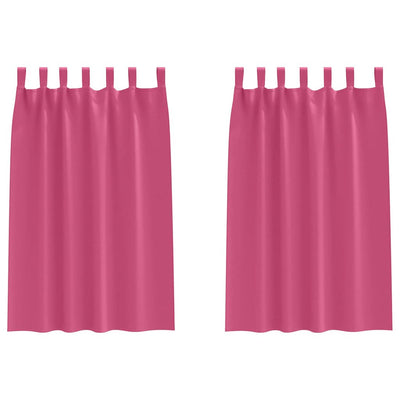 Vidaxl Verdunkelungsvorhänge mit Ringen 2 Stück leuchtend rosa 175 x 140 cm