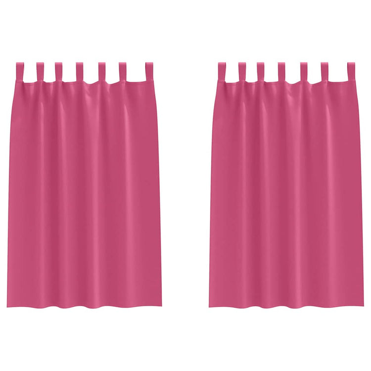 Vidaxl Verdunkelungsvorhänge mit Ringen 2 Stück leuchtend rosa 175 x 140 cm