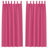 Vidaxl Verdunkelungsvorhänge mit Ringen 2 Stück leuchtend rosa 225 x 140 cm